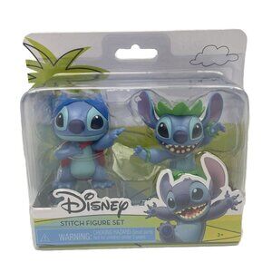 DISNEY Stitch Figure Superhero Stitch, Hula Stich 2-Figures 2.5”